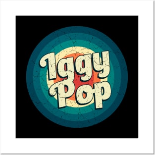 Graphic Iggy Name Retro Vintage Circle Posters and Art